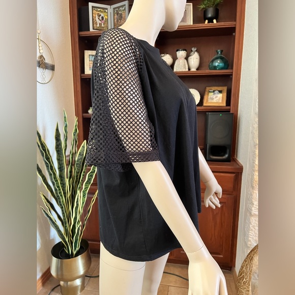 Mesh Sleeve Black Tee Size 2X - Picture 4 of 8